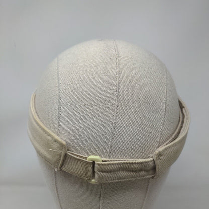 Strapback Sun Visor Cap Hat Tan Size OSFA Blank 100% Cotton Adjustable