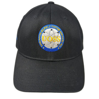 Flexfit Baseball Cap Black XL Alaska US Flag UOSS Oilfield Services Fitted Hat