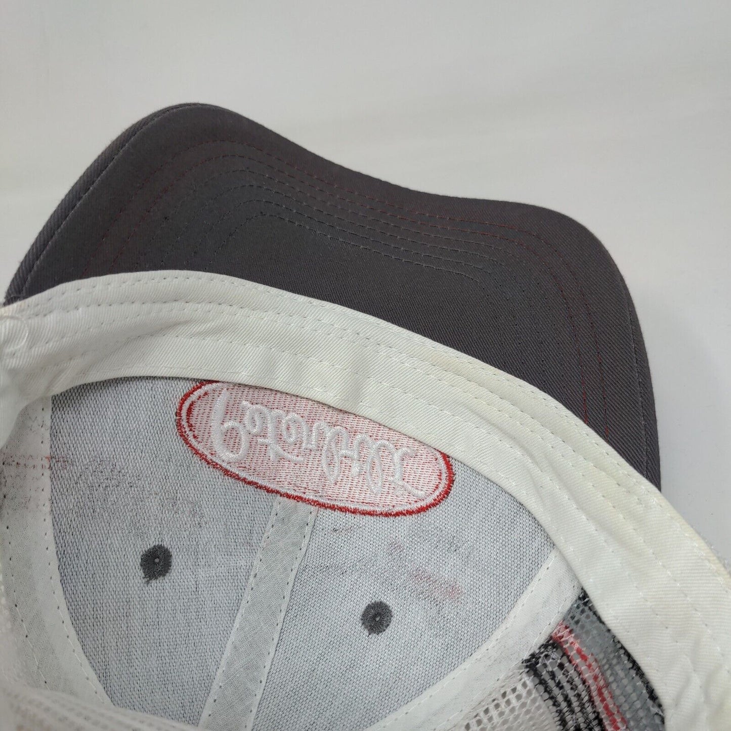 Peterbilt Snapback Mesh Back Trucker Hat Gray One Size Embroidered