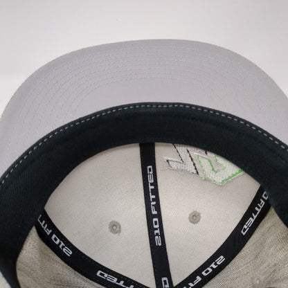 ZA Zombie Acres Fitted Hat Gray 7 1/4-7 5/8 Embroidered Flexfit Tech