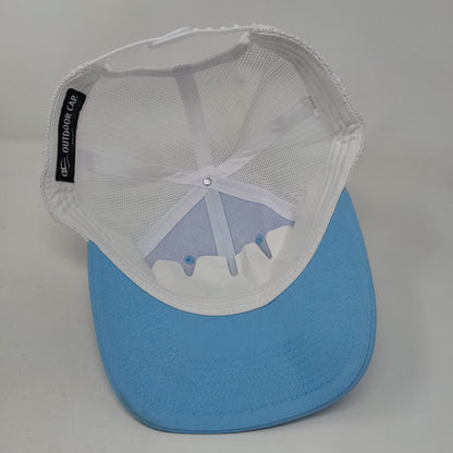 Outdoor Cap Patch Snapback Mesh Back Trucker Hat Blue Adult Colorblock