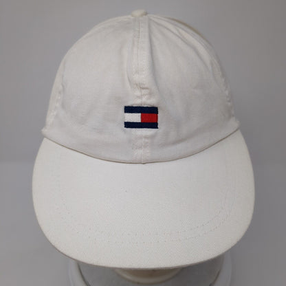 Tommy Hilfiger Slideback Hat White OS Adjustable Embroidered 6 Panel Cotton