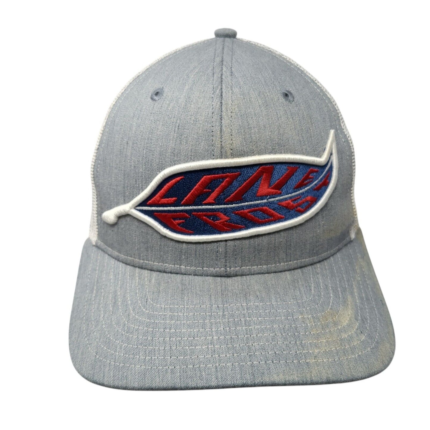 Lane Frost Feather Snapback Trucker Hat Gray One Size Mesh Back 6 Panel