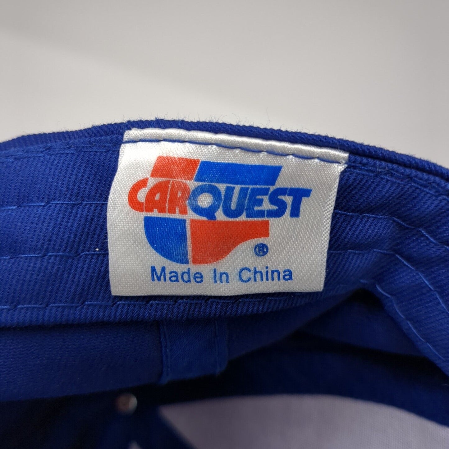 Carquest Slideback Hat Blue One Size Adjustable Embroidered Vented Holes 6 Panel