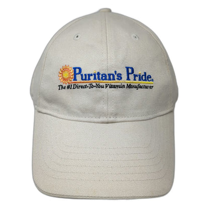 Baseball Cap Beige One Size Puritan's Pride Vitamin Promo Strapback Cotton Hat