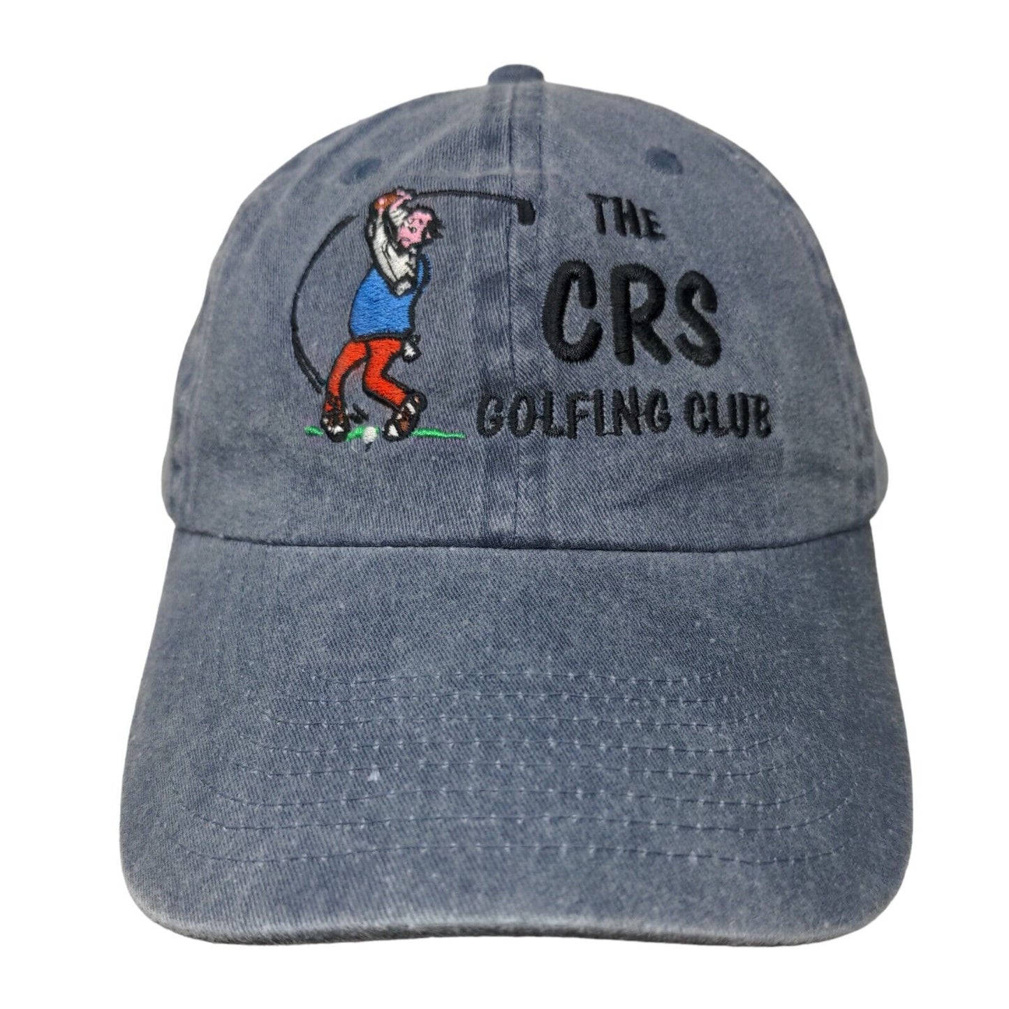 The CRS Golfing Club Slideback Hat Blue One Size RCC Koozie Norwood