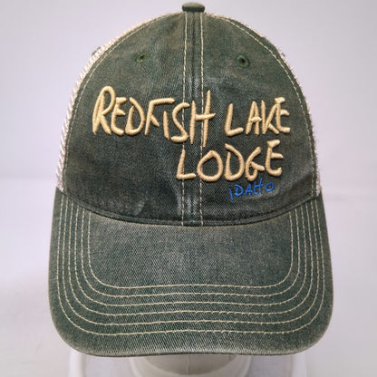 Legacy Trucker Hat Green One Size Redfish Lake Lodge Idaho Mesh Snapback