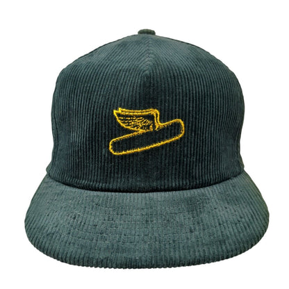 Dekalb Snapback Hat Green One Size Adjustable Embroidered Corduroy