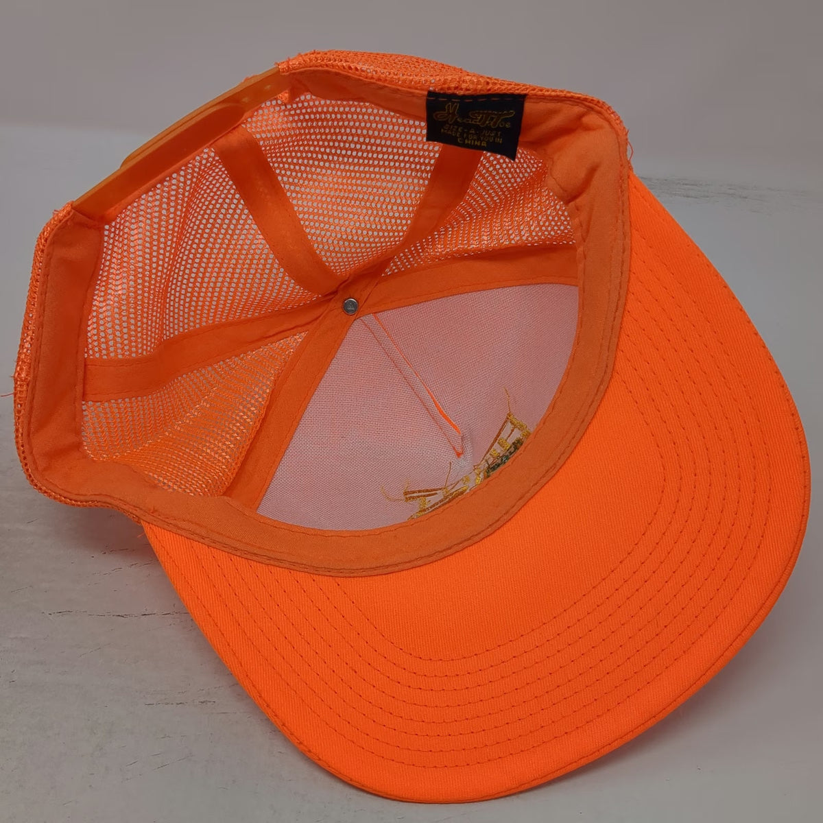 Head-To-Toe Trucker Hat Orange One Size Mesh US Forest Service Hunt US Forests