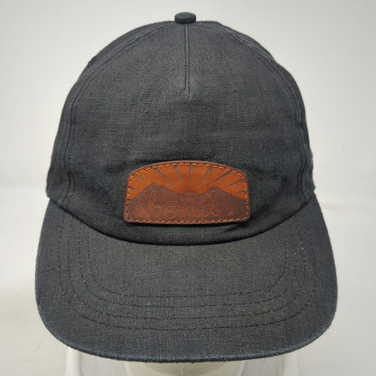 Rustek 5 Panel Black One Size Hemp Bamboo Cork Bend Oregon PNW Strapback Hat