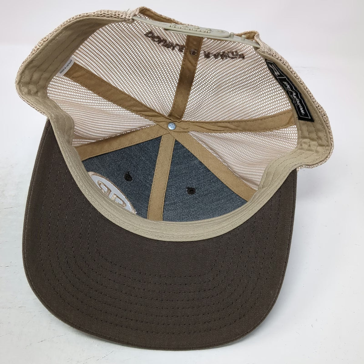 Richardson Trucker Hat Brown L Snapback Double R Ranch Mesh Back Curved Brim
