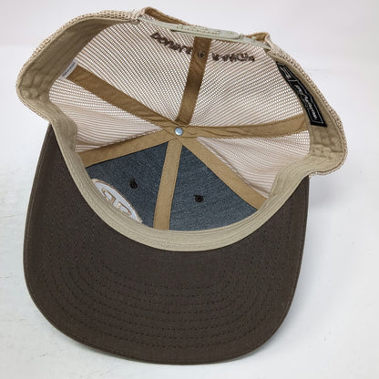 Richardson Trucker Hat Brown L Snapback Double R Ranch Mesh Back Curved Brim