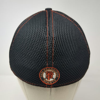 San Francisco Giants MLB New Era Baseball Cap Hat Black Orange M Mesh Stretch
