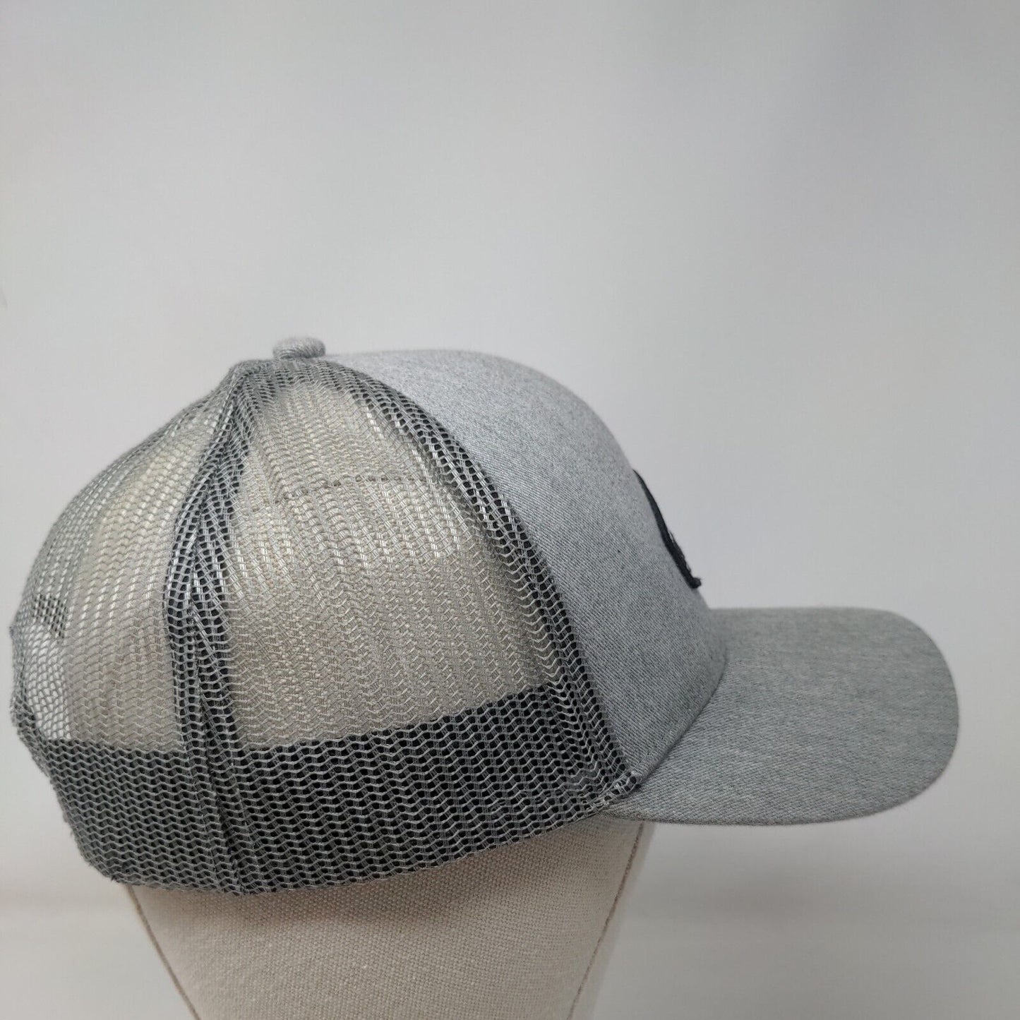 Billabong Snapback Trucker Hat Gray One Size Adjustable Mesh Back 6 Panel