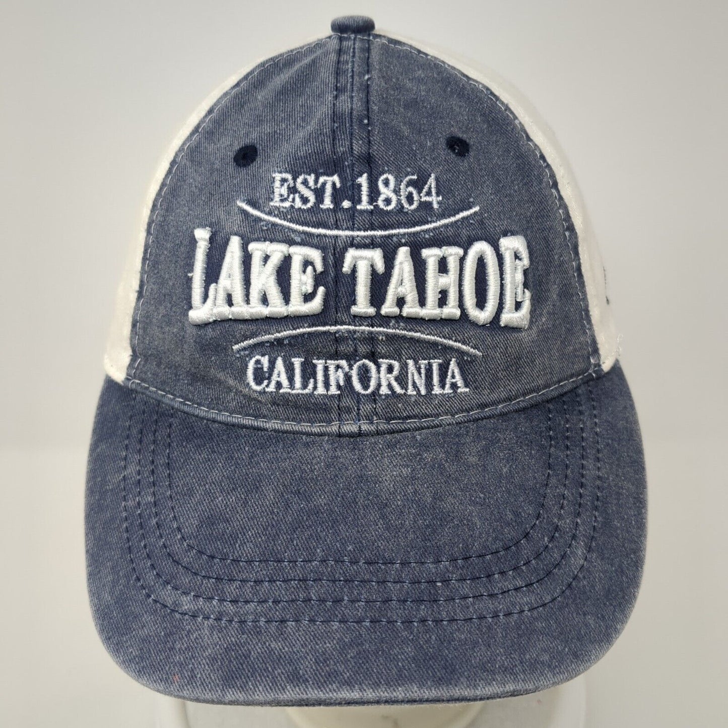 Lake Tahoe California Est. 1864 Strapback Hat Blue OS Adjustable Lucky 7 USA