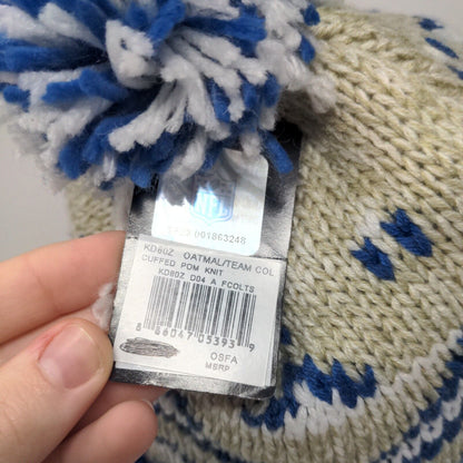 NFL Team Apparel Men's Knit Beanie Hat Indianapolis Colts Blue OSFA W/Tags