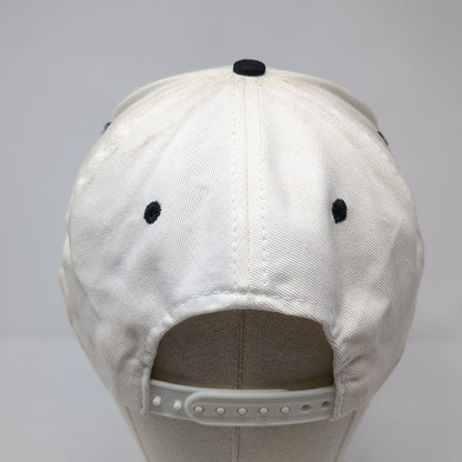A Piranhas Snapback Hat White One Size Adjustable Colorblock 6 Panel