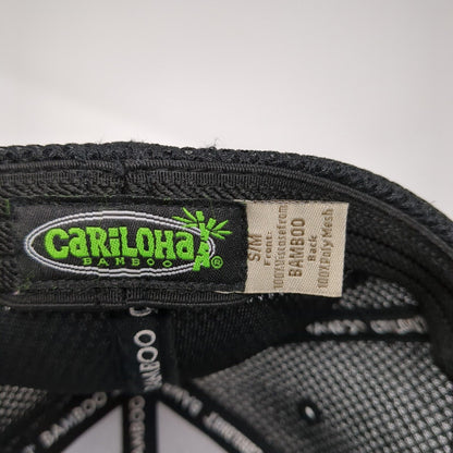 Cariloha Bamboo Stay Cool Fitted Trucker Hat Black S/M Embroidered Mesh Back