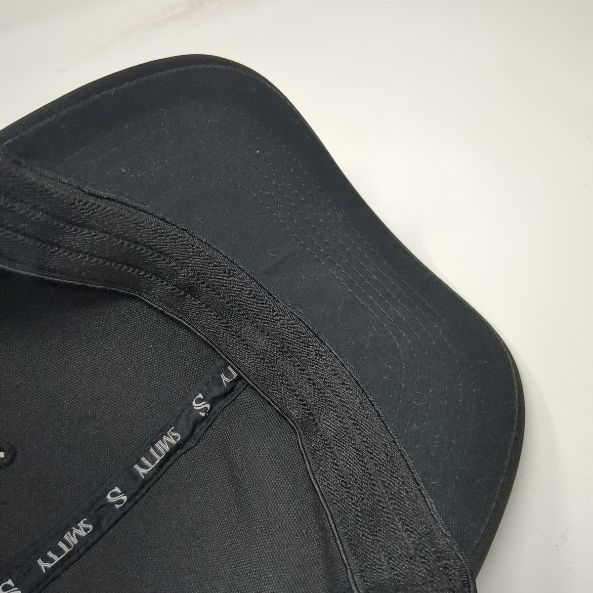 Smitty Baseball Cap Black L Fitted Curved Brim Flexfit Solid Blank Plain Hat