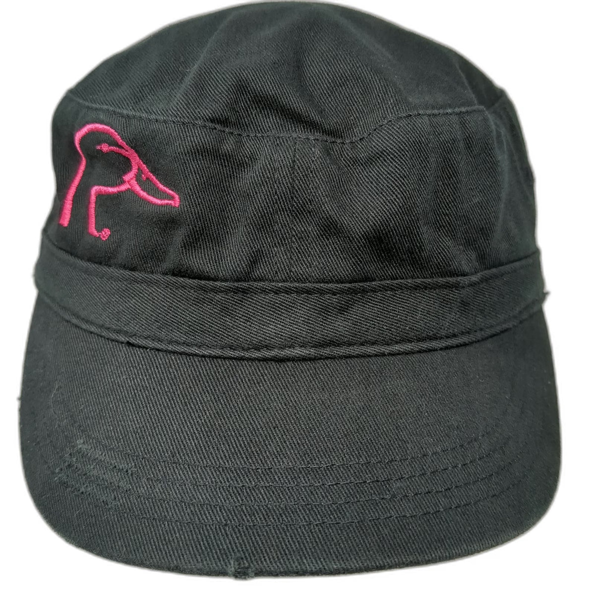 District Army Cap Black One Size Pink Ducks Unlimited Logo Strapback Cotton Hat