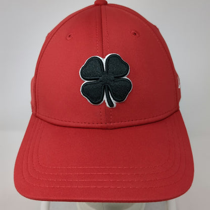Black Clover Baseball Cap Red M Live Lucky Clover Logo Stretch Performance Hat
