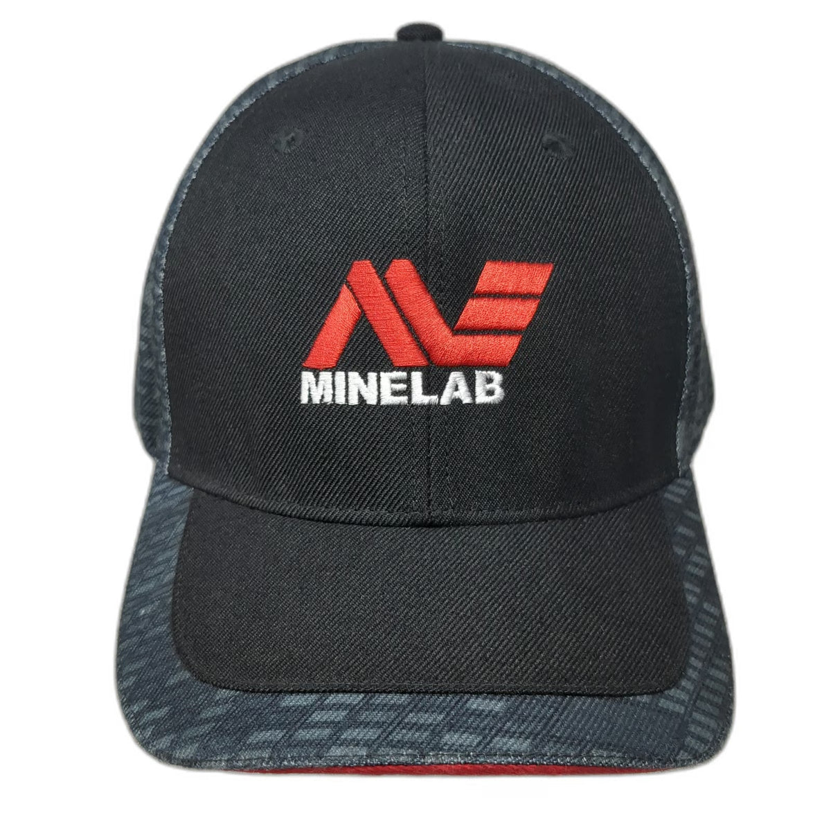 Minelab Baseball Cap Black One Size Patterned Brim Embroidered Adjustable Hat