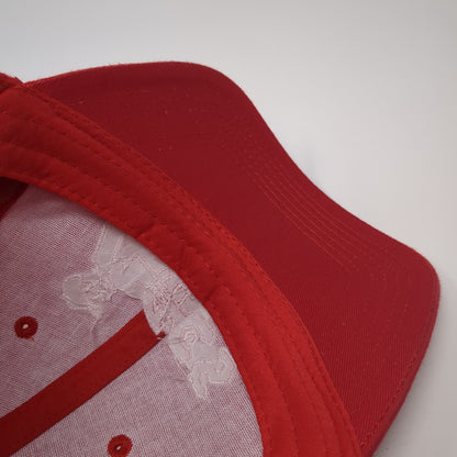 Macs Tire & Auto Strapback Hat Red One Size Adjustable Embroidered