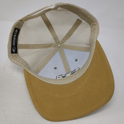 Outdoor Cap Chincoteague Island Crab Trucker Hat One Size Green Yellow Snapback