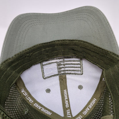Highland Tactical Fitted Hat Multi One Size Embroidered Flag Mesh Back
