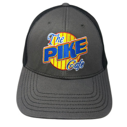 Cap America Trucker Hat Gray One Size The Pike Cafe Logo Mesh Snapback Graphic