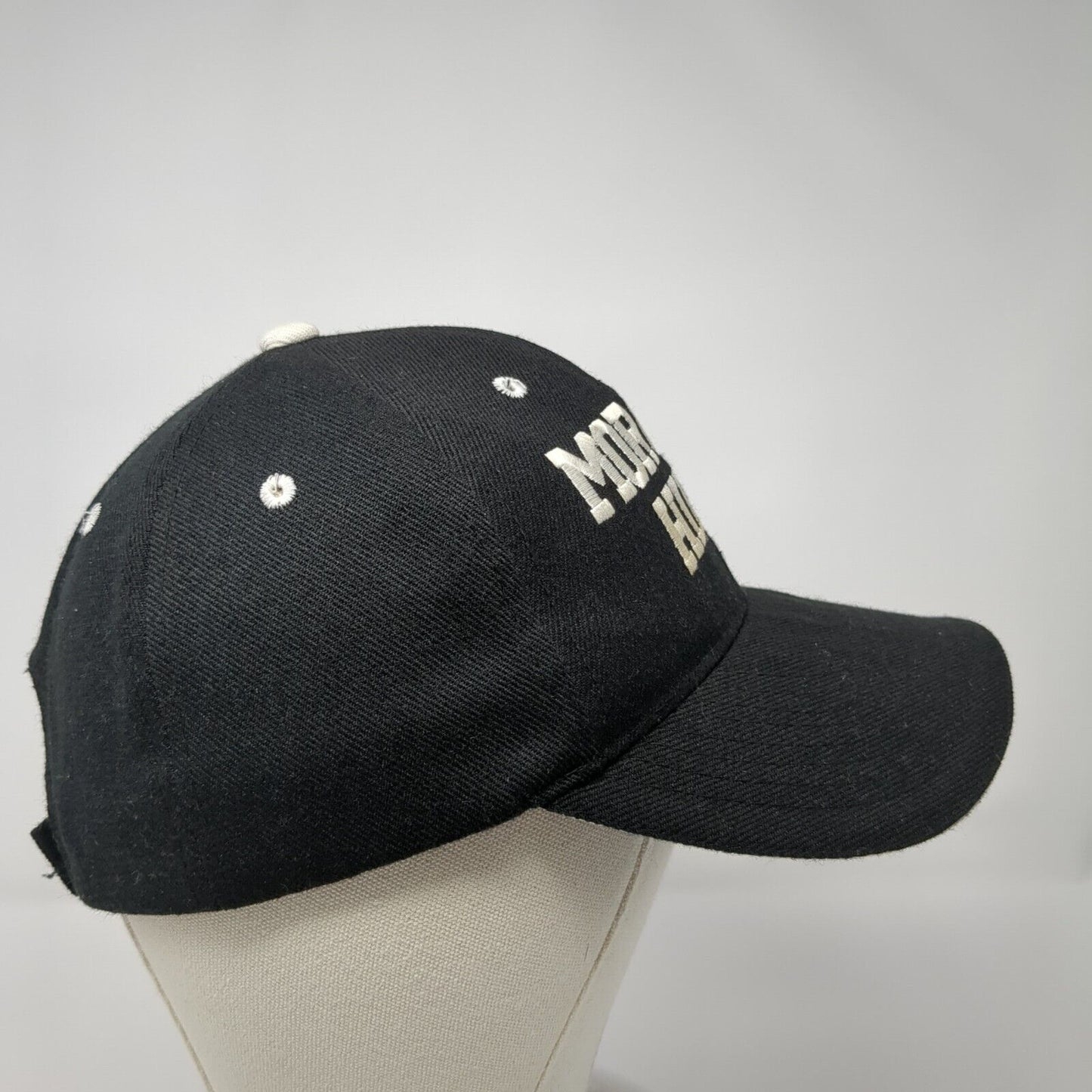 Morgan Hill Strapback Hat Black One Size Solid Adjustable Embroidered