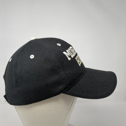 Morgan Hill Strapback Hat Black One Size Solid Adjustable Embroidered