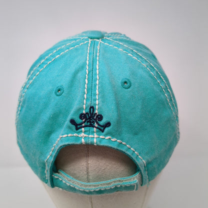 Mom Life Strapback Hat Bluish-Green OS Adjustable Distressed KB Ethos Vintage