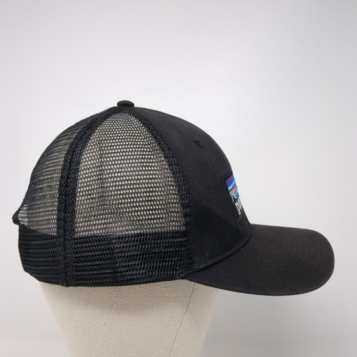 Patagonia Snapback Trucker Hat Black One Size Mesh Back Adjustable