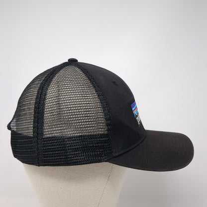 Patagonia Snapback Trucker Hat Black One Size Mesh Back Adjustable