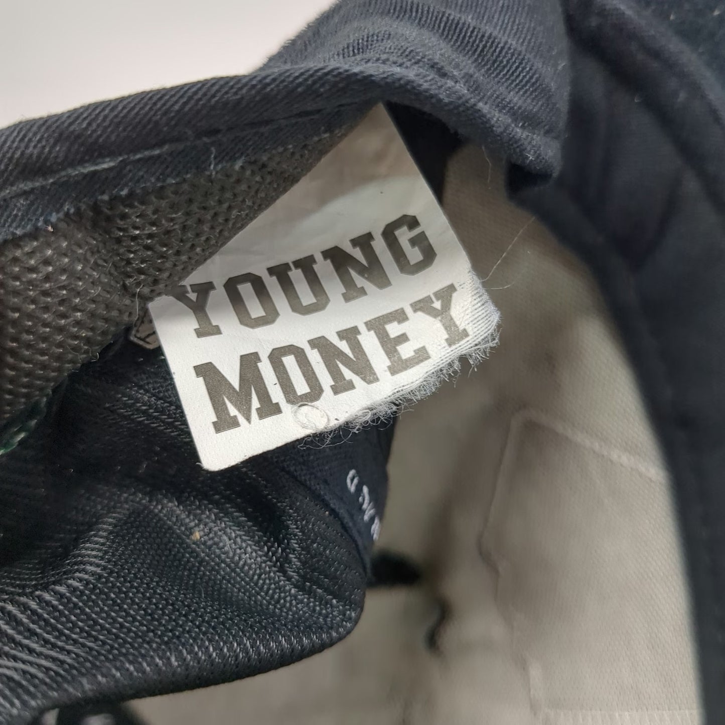 Young Money 5 Panel Black Hat One Size Suede Cards Join Good Poker Strapback