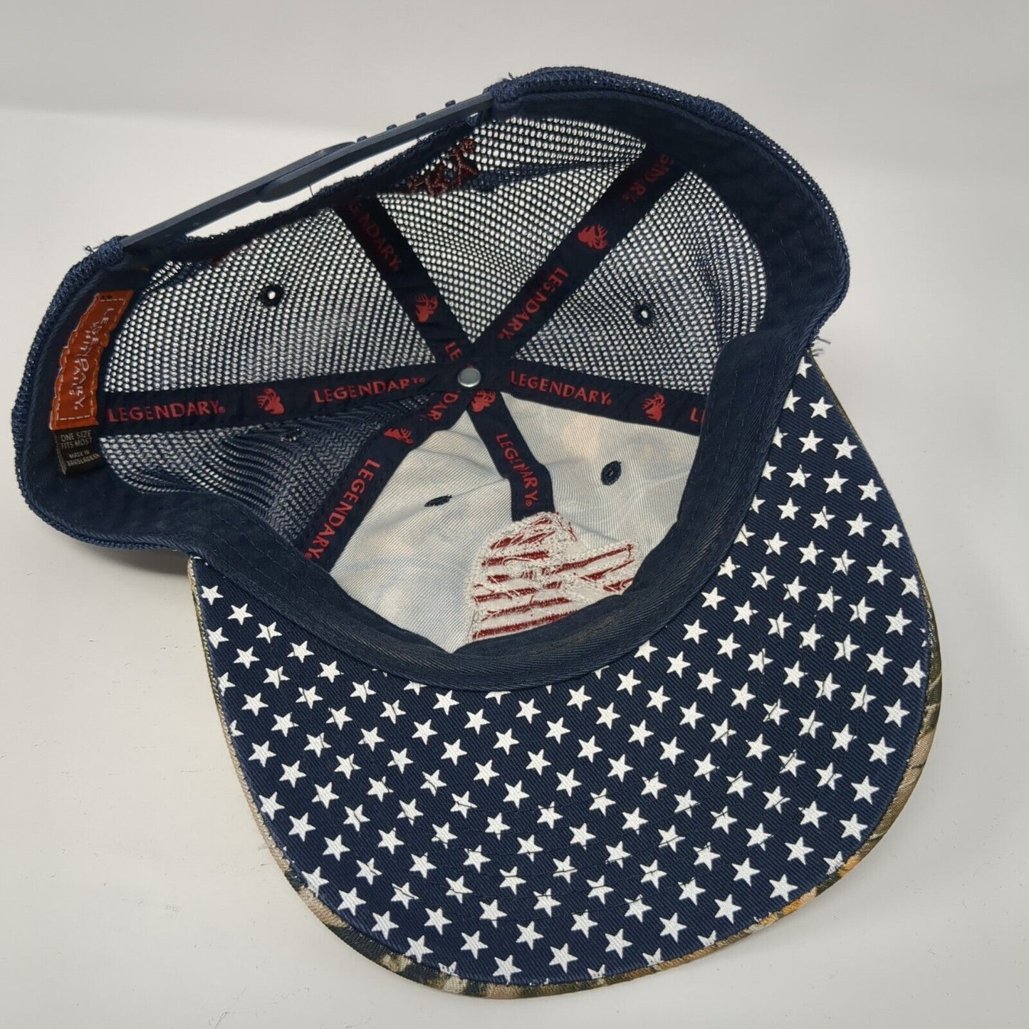 Legendary Whitetails Snapback Trucker Hat Camo One Size Mesh Back