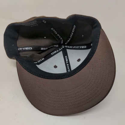 Black Lantern Men's Fitted Hat Brown Size 6 7/8 - 7 1/4 Embroidered Sasquatch