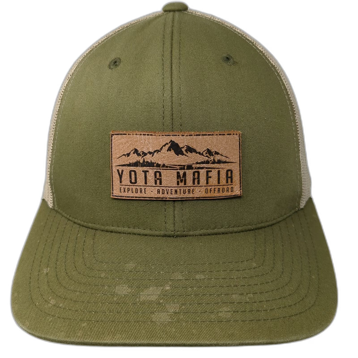 Yupoong Trucker Hat Green One Size Yota Mafia Mountains Offroad Mesh Snapback