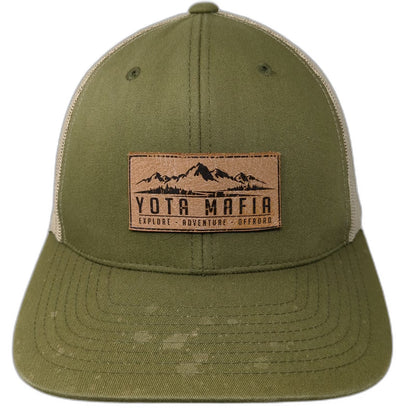 Yupoong Trucker Hat Green One Size Yota Mafia Mountains Offroad Mesh Snapback