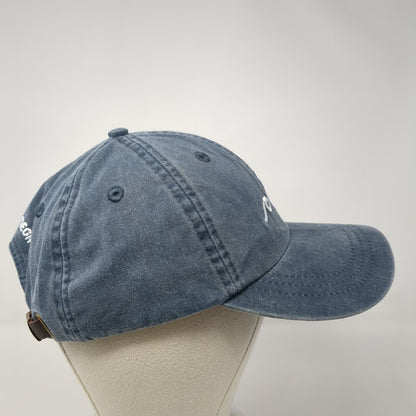 Wave Alpha Chi Omega Slideback Hat Blue One Size Leather Strap Adams