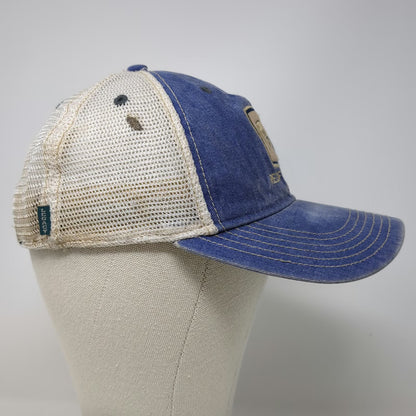 Legacy Trucker Hat Blue One Size Redfish Lake Smiling Fish Patch Mesh Back