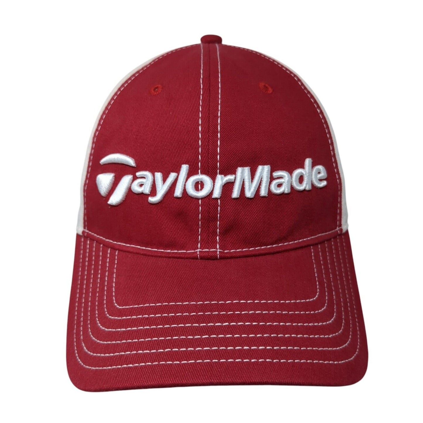 TaylorMade Slideback Hat Red One Size Adjustable Embroidered 6 Panel Tmax Gear
