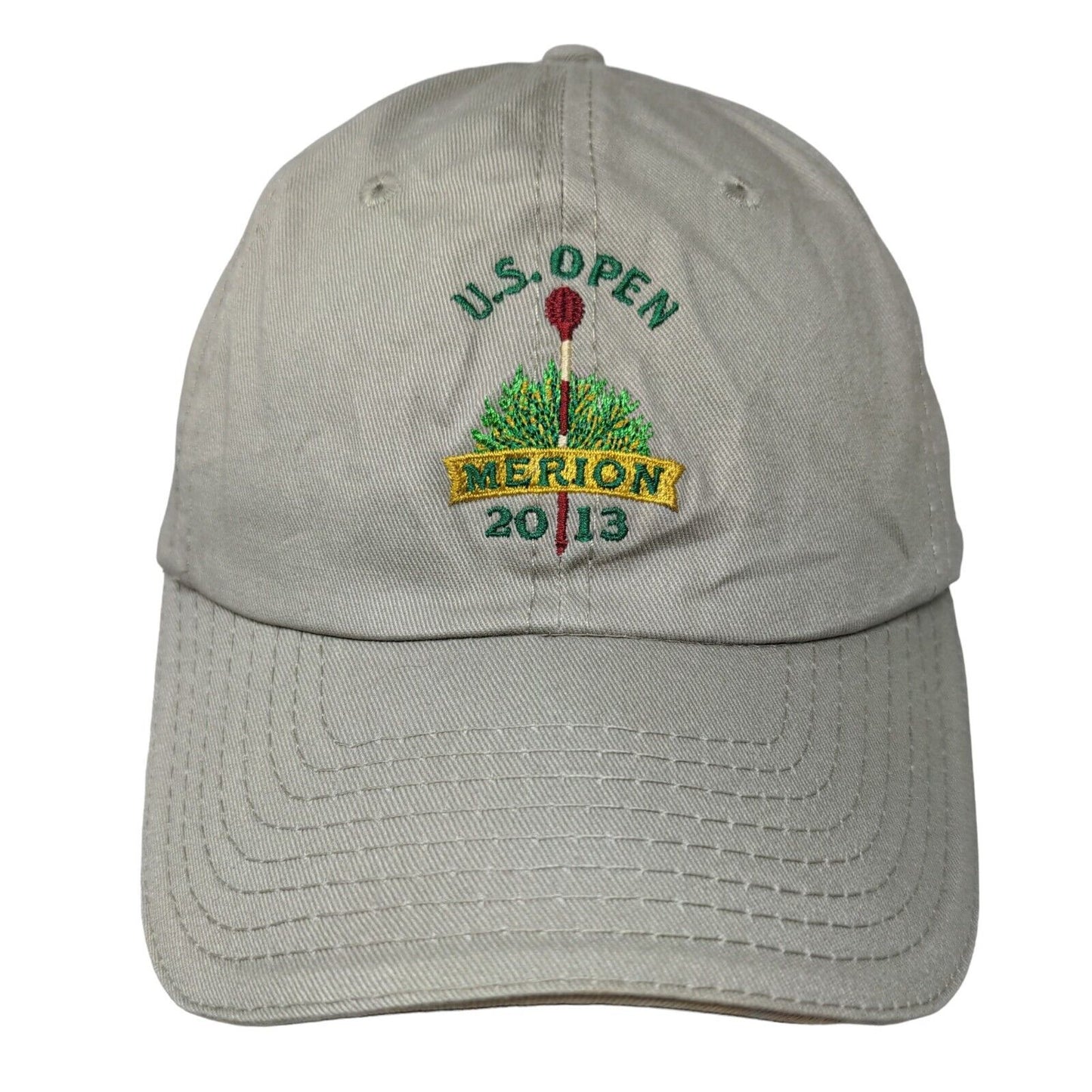USGA US Open 2013 Merion Slideback Hat Tan Embroidered Logo Golf