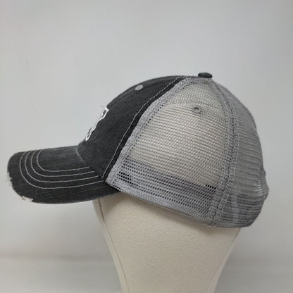 Unbranded Men's Strapback Mesh Back Hat Gray OSFA Embroidered 317 Logo