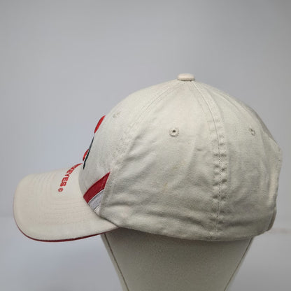 Headmaster Ohio State Buckeyes NCAA Beige Red One Size Strapback Embroidery Hat