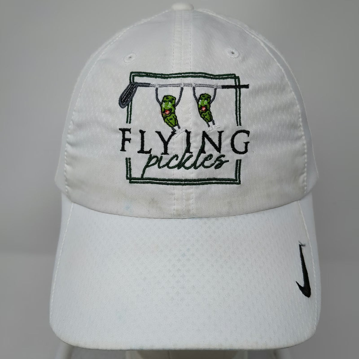 Nike Baseball Cap White One Size Flying Pickles Dylpickle Dri-FIT Golf Hat