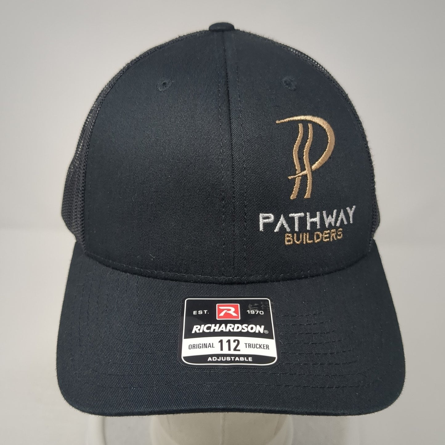 Pathway Builders Snapback Trucker Hat Black One Size Mesh Back Outdoor