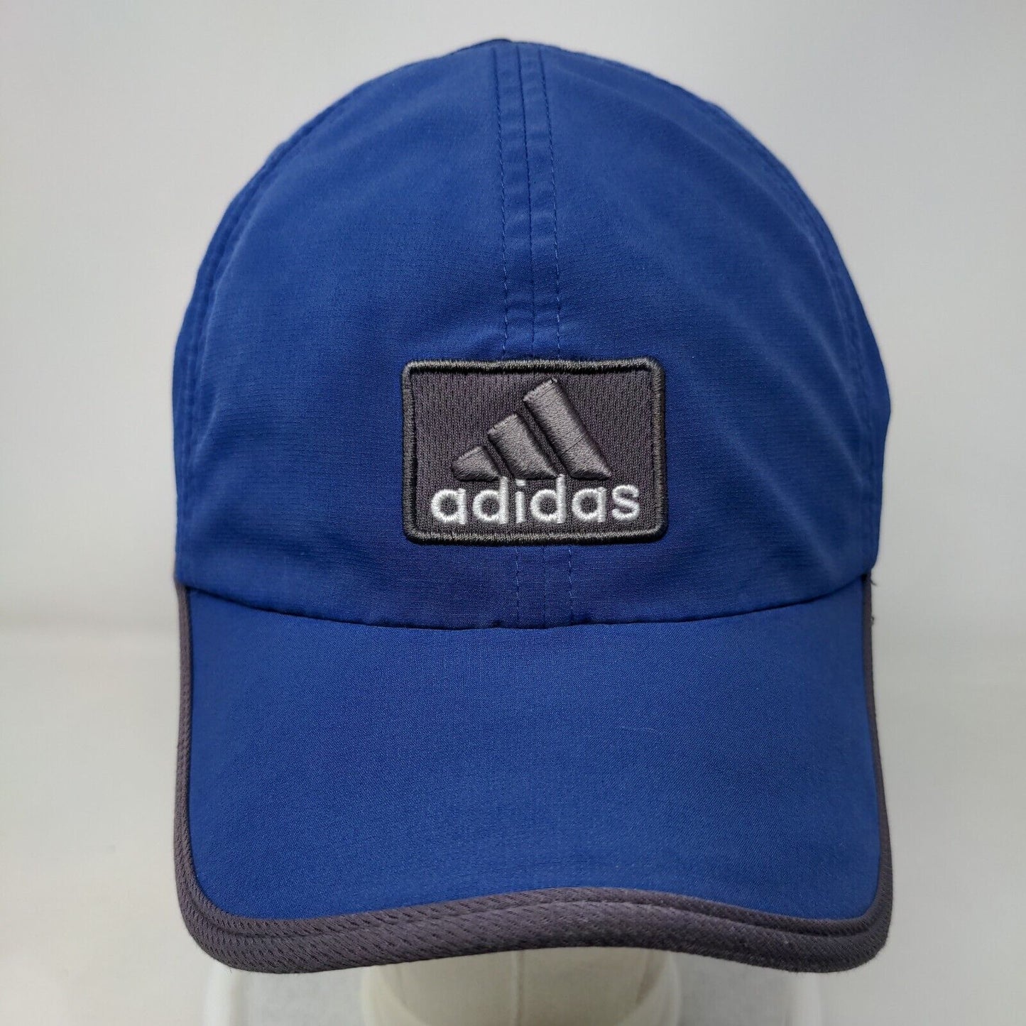 Adidas Strapback Hat Blue One Size Adjustable Embroidered Logo 6 Panel