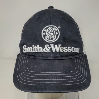 Smith & Wesson Snapback Trucker Hat Blue One Size Adjustable Mesh Back
